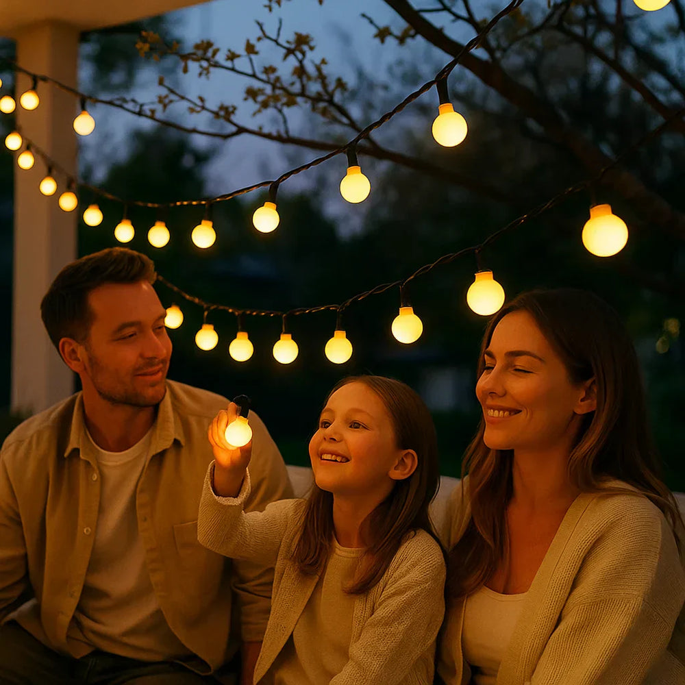 Solar String Lights – Outdoor Weatherproof, Warm White & Multicolor, 5–22m