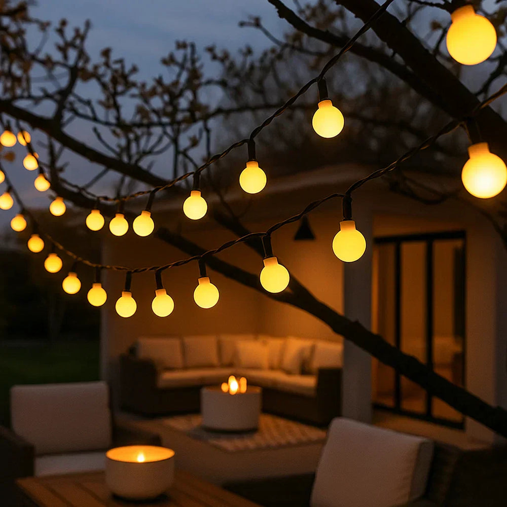 Solar String Lights – Outdoor Weatherproof, Warm White & Multicolor, 5–22m