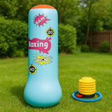 Inflatable Kids Punching Bag – 120cm, PU Leather & Includes Boxing Gloves