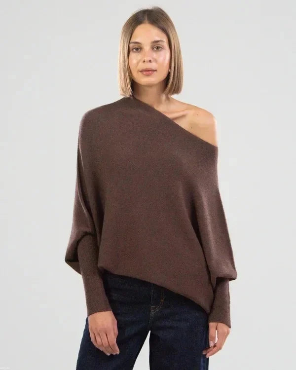 Asymmetric Oversized Women's Sweater - Sophia