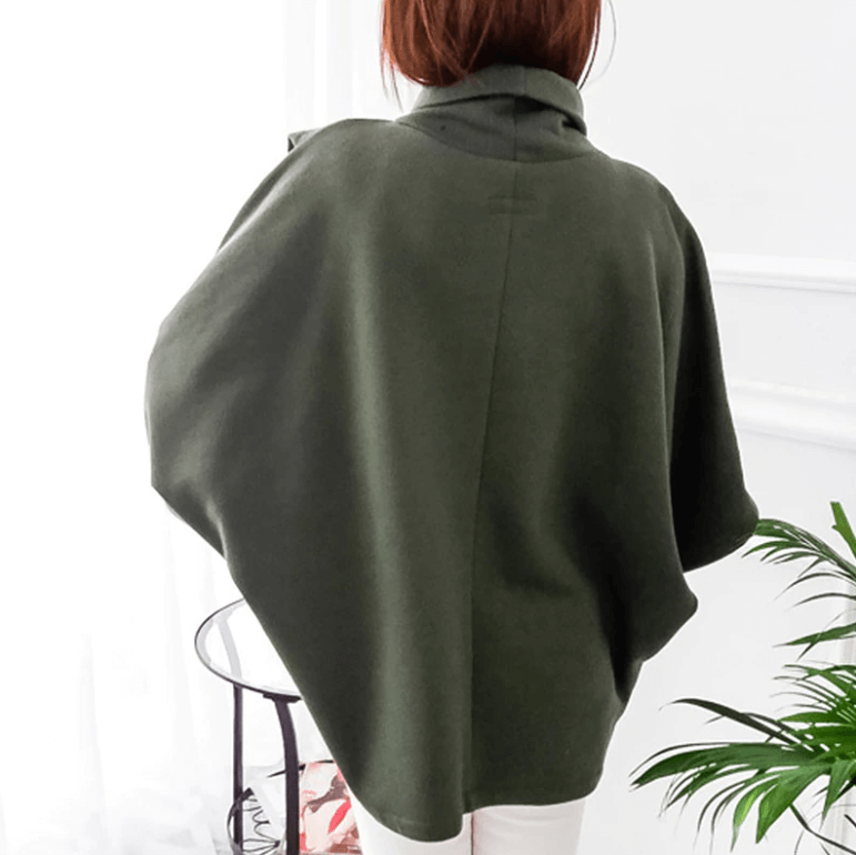Asymmetrical women's turtleneck sweater – Autumn Magic Mara - 8