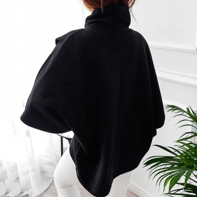 Asymmetrical women's turtleneck sweater – Autumn Magic Mara - 9