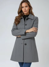 Women's fit-and-flare trench coat, view 1