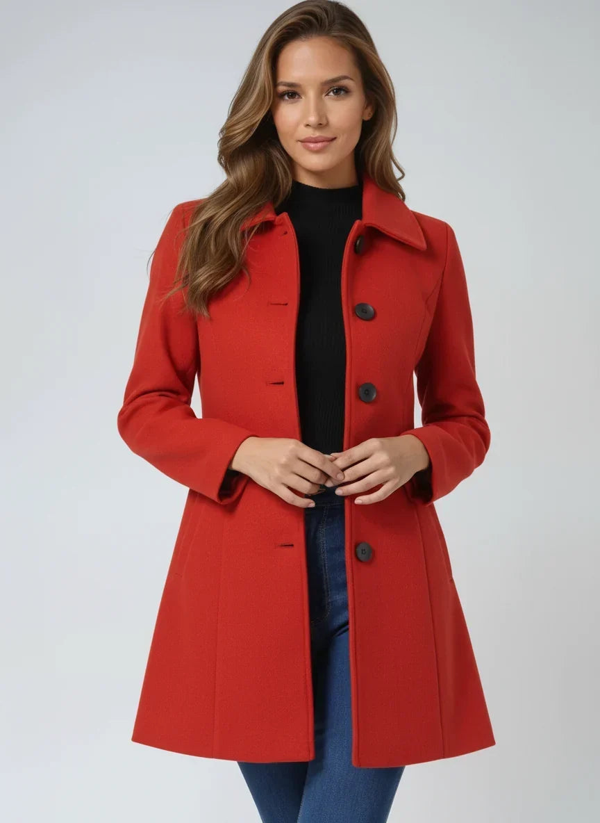 Women's fit-and-flare trench coat, view 4