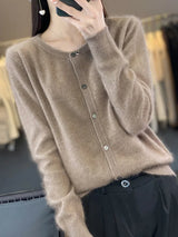 Aurea Luxurious Pure Cashmere Knit Cardigan | Ultra-Soft Wool Sweater for Ultimate Comfort