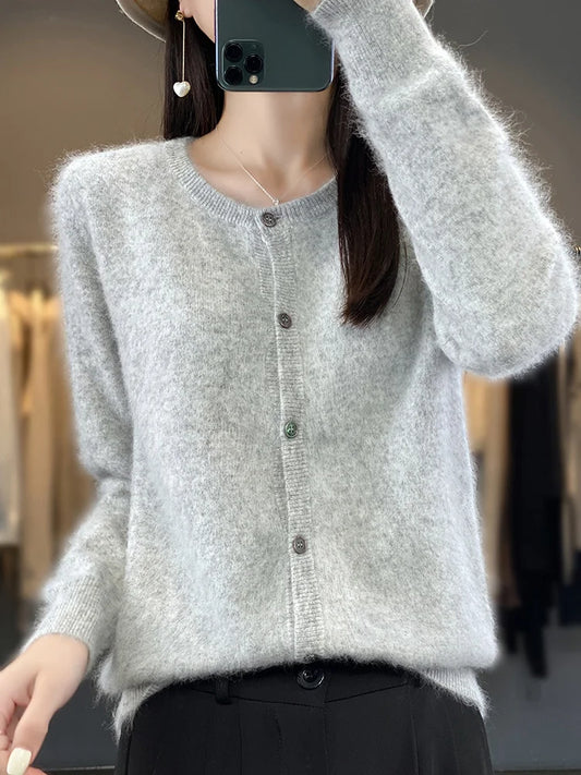 Aurea Pure Cashmere Knit Cardigan