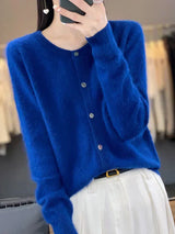 Aurea Luxurious Pure Cashmere Knit Cardigan | Ultra-Soft Wool Sweater for Ultimate Comfort