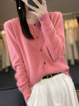 Aurea Luxurious Pure Cashmere Knit Cardigan | Ultra-Soft Wool Sweater for Ultimate Comfort