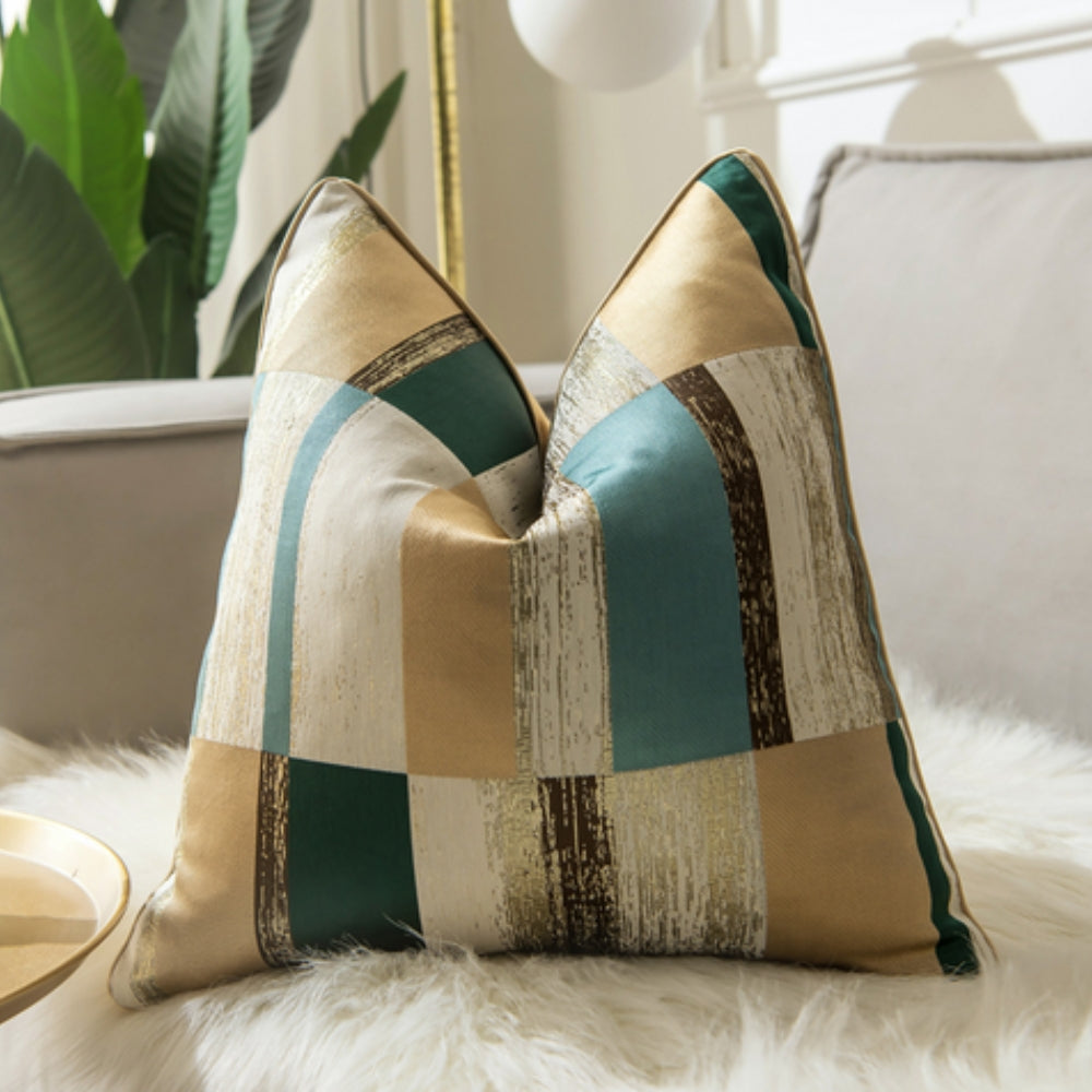Auric Gilded Luxury Cushion Cover - Elegant Decorative Pillowcase for Home Décor | Premium Quality Fabric & Stylish Design