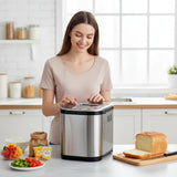 Automatic Bread Maker – Digital Control, Silver Finish & Compact Design
