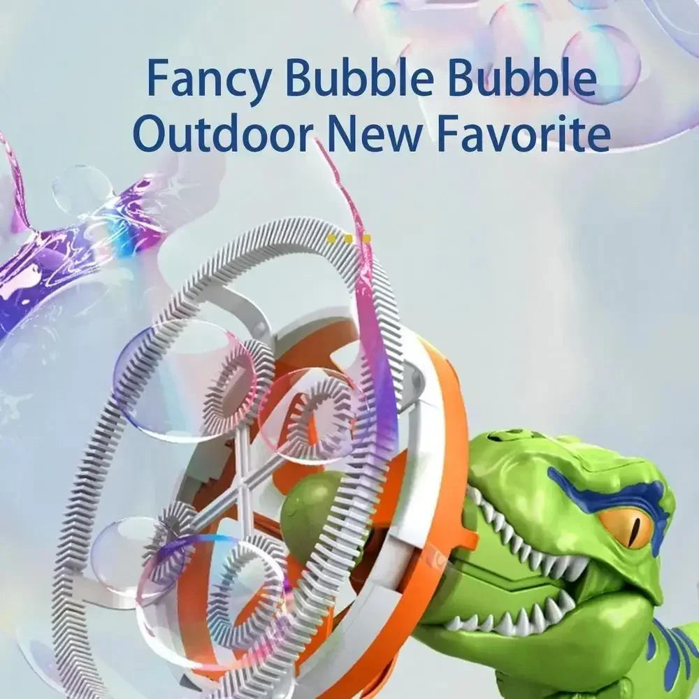 Automatic Bubble Machine – Lithium Battery-Operated, Dinosaur Design & Outdoor Fun