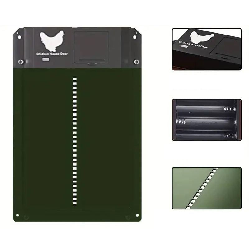 Enhanced Product Title: "Automatic Chicken Coop Door with Timer & Light Sensor - Secure, Weatherproof, Easy Installation" 

This title includes key features that can attract potential buyers and improve search visibility.
