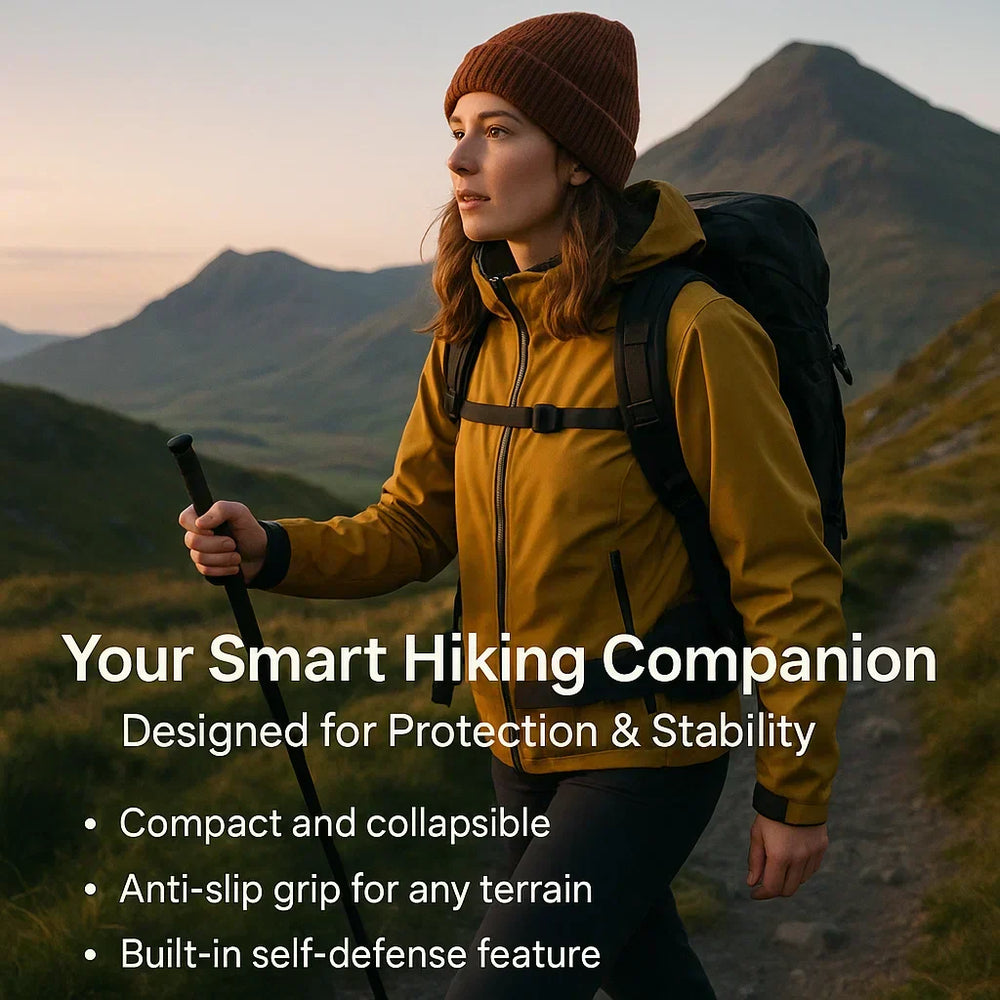 Retractable Defense Stick for Urban Safety & Hiking - Compact Self-Defense Tool for Outdoor Protection