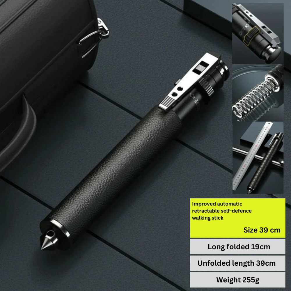 Retractable Defense Stick for Urban Safety & Hiking - Compact Self-Defense Tool for Outdoor Protection