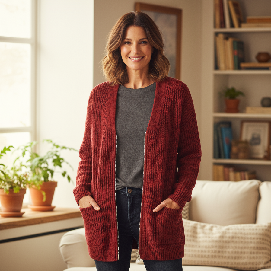 Women's ribbed sweater, view 2