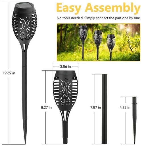 Solar Garden Torch Light – Flickering Flame Effect, IP65 & Dusk-to-Dawn