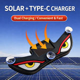 Solar LED Car Window Lights – Wireless, Adhesive Mount & Glowing Eye Design