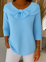 Optimized Product Title: "Helen™ Eleganter Strickpullover mit Schleifendetail – Stilvoller Damenpullover für jeden Anlass" 

This title includes relevant keywords while maintaining clarity and appeal for potential customers.