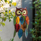 Optimized Product Title: "Bunte Eulen-Hängedekoration mit Blattanhängern – Dekorative Wanddeko für Kinderzimmer und Wohnräume" 

This title includes relevant keywords while also providing additional context for potential buyers.