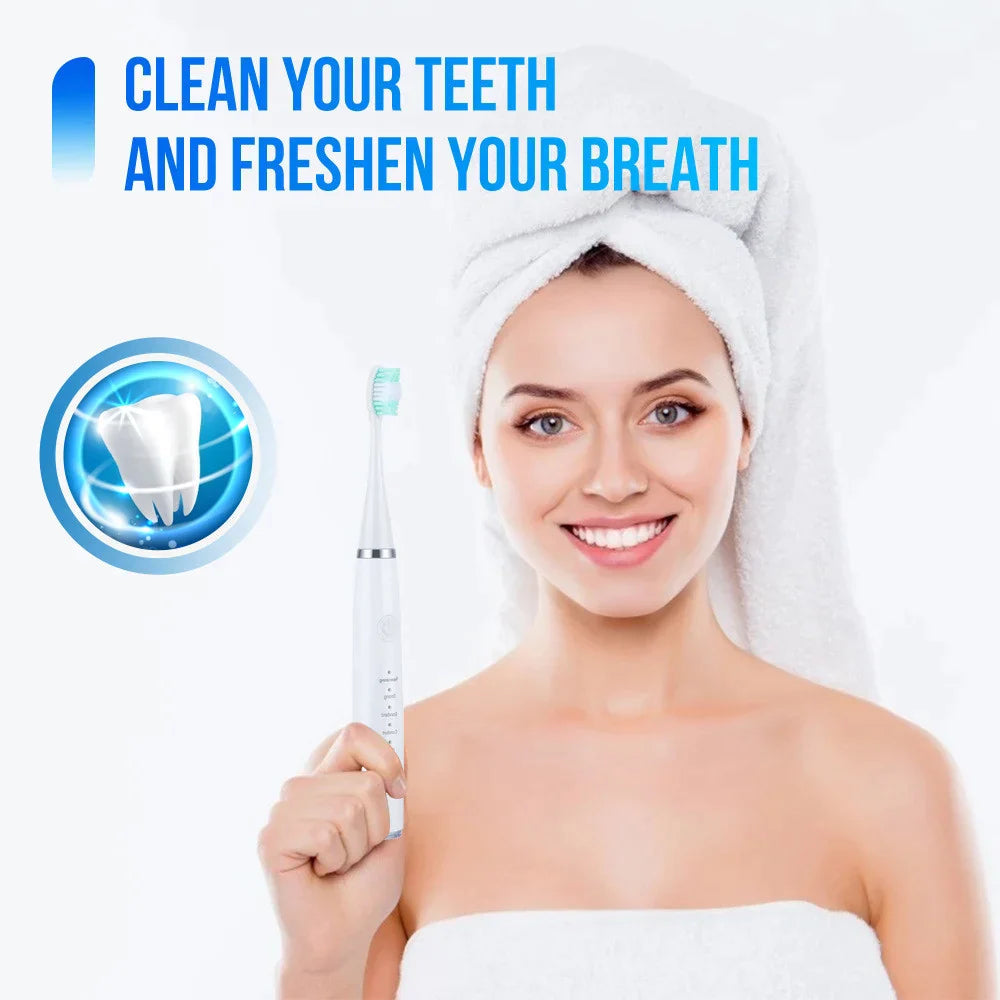 Ultrasonic Electric Tooth Cleaner – 5 Modes, 31,000 VPM & USB Rechargeable