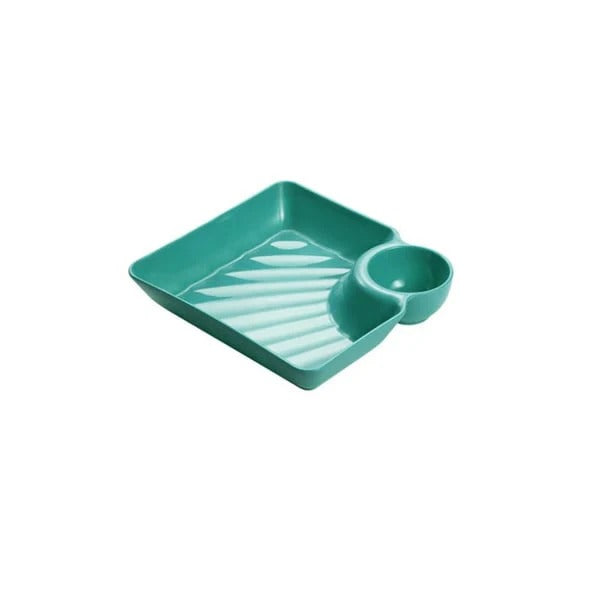 Serving Platter with Sauce Compartment – 25cm, Food-Grade & Dishwasher Safe