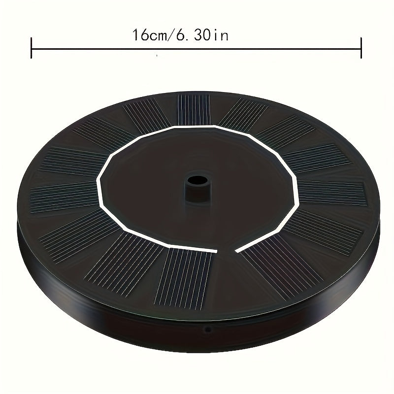 Solar Water Pump – 1.7W Panel, Multiple Nozzles & Fountain/Pond Use