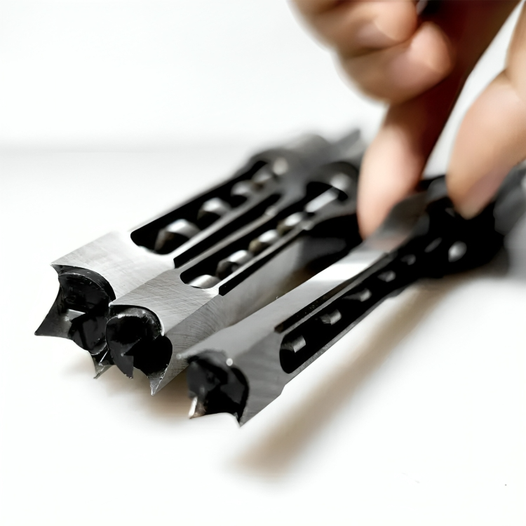 Square Hole Mortise Drill Bit Set – Carbon Steel, 4-Piece & 6.4-12.7mm