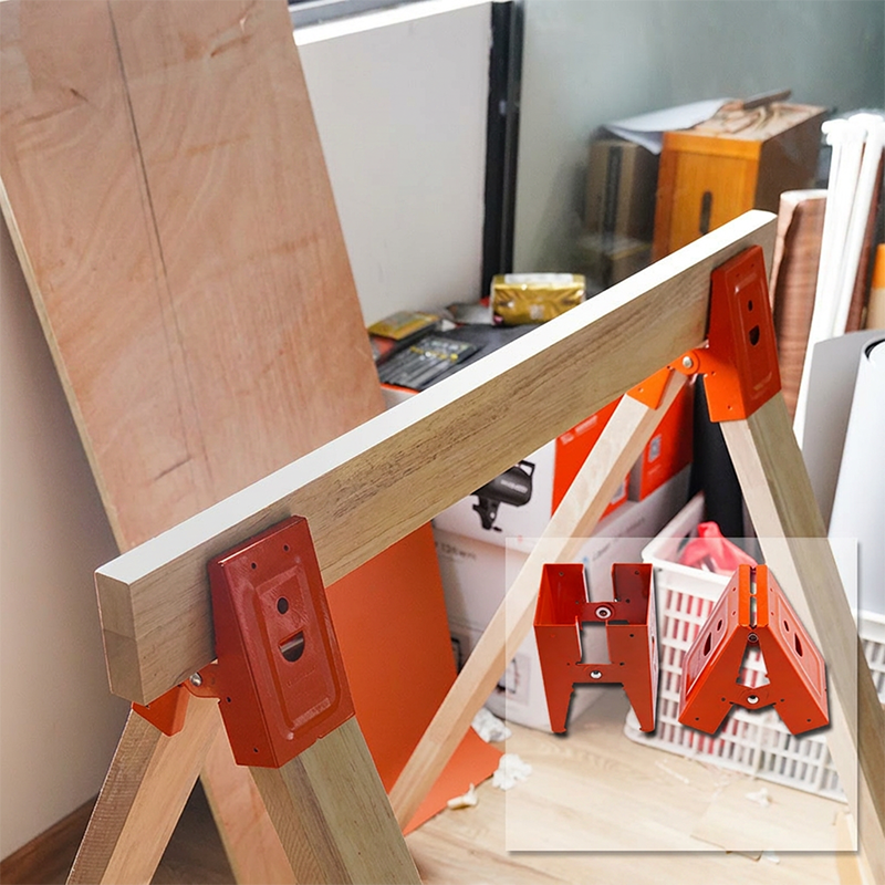 Industrial Steel Workbench Bracket – Anti-Slip Teeth, Reinforced Ribs & Tool-Free Fit