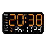 Digital LED Wall Clock – 21.5cm Display, Silent Operation & Time/Date/Temperature