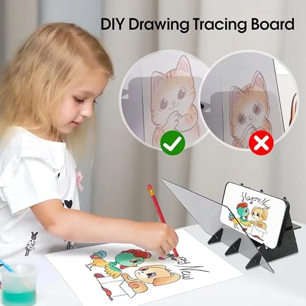 Optical Drawing Projector Board – PMMA Lens, Smartphone Tracing & 3 Sizes