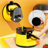 Manual Knife Sharpener – Tungsten Steel Blades, Suction Cup Base & Compact 6.3×6.1cm