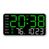 Digital LED Wall Clock – 21.5cm Display, Silent Operation & Time/Date/Temperature