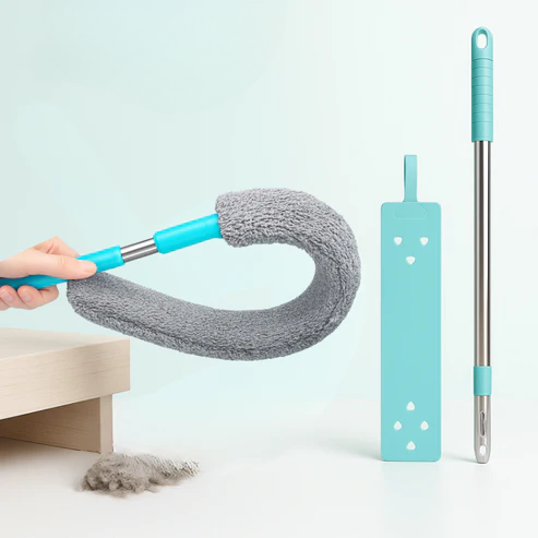 Optimized Product Title:  
"Flexibler Mikrofaser-Staubwedel mit ausziehbarem Stiel – Ideal für schwer erreichbare Stellen unter Möbeln"  

This title includes relevant keywords while enhancing clarity and appeal for potential buyers.