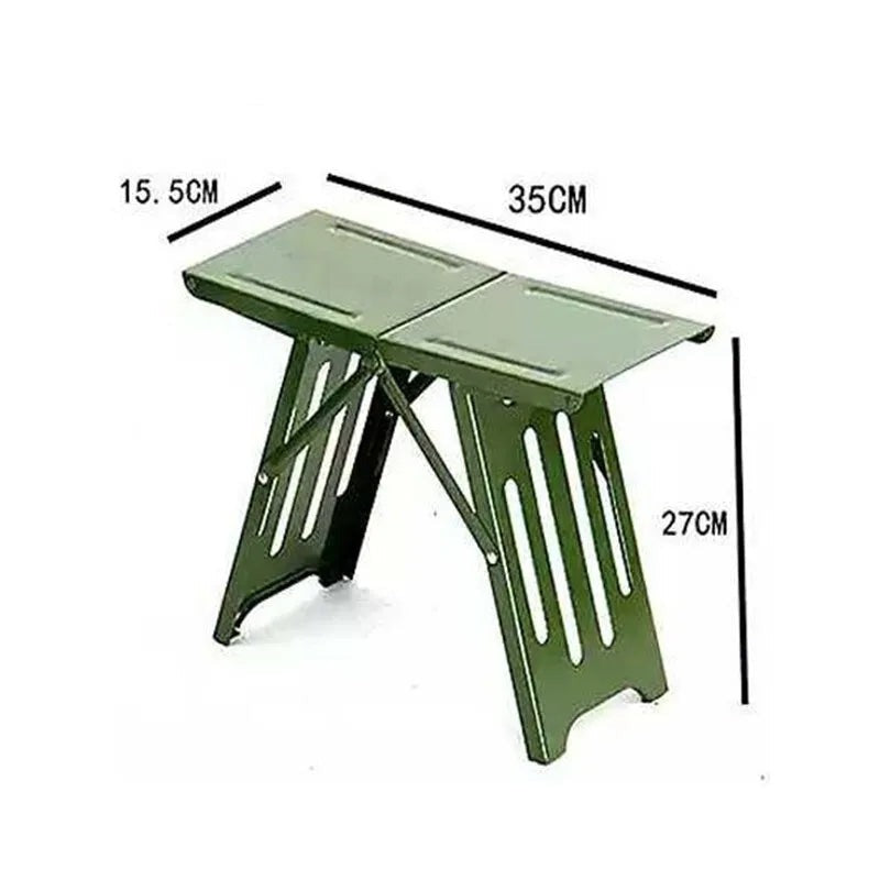 Folding Outdoor Stool with Cushion – Aluminum, Holds 120kg, 1.2kg, Weatherproof