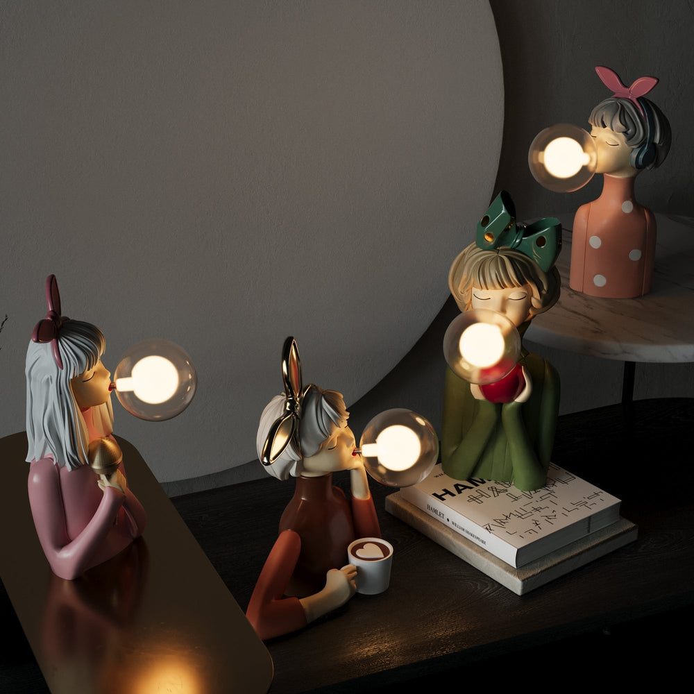 Soap Bubble Table Lamp – Hand-Blown Glass, E27 Socket & Sculptural Design
