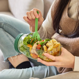 Layered Salad Container – Leak-Proof Dressing Cup, 1.1L, BPA-Free Tritan