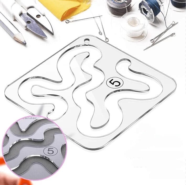 Free-Motion Quilting Stencil Set – 11 Acrylic Templates & Machine Guide