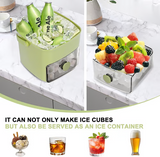 Ice Cube Tray with Lid & Storage Bin – Easy-Release, 48 Cubes, with Tongs