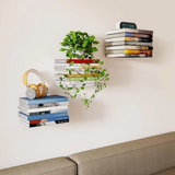 Invisible Floating Bookshelf – Stainless Steel, 7kg Capacity & Wall-Mounted