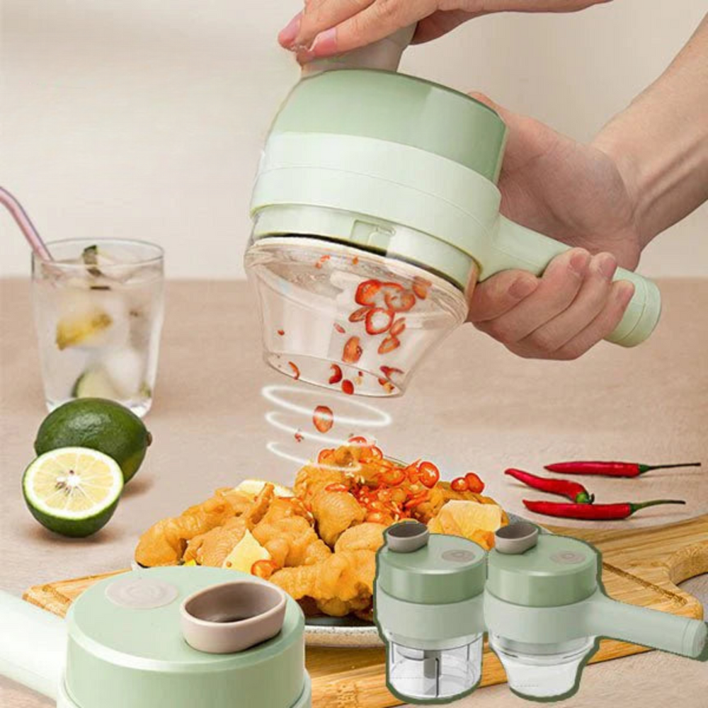 Enhanced Product Title: "4-in-1 Elektrischer Zerkleinerer mit USB-Ladefunktion – Multifunktionales Küchengerät für schnelles Zerkleinern, Hacken und Mixen" 

This optimized title includes relevant keywords and provides more context about the product's fun