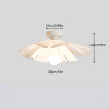 Rose Petal Ceiling Light | Modern Semi-Flush Flower Design