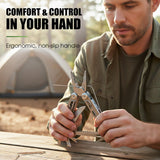 12-in-1 Multitool – 3Cr13 Stainless Steel, Pliers, Knife, Saw & Screwdriver