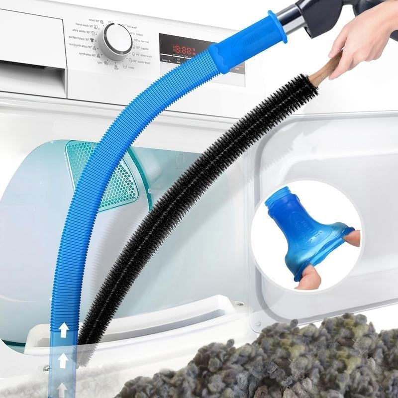 Dryer Vent Cleaning Kit – Lint Removal, Flexible Brush & Universal Vacuum Adapter