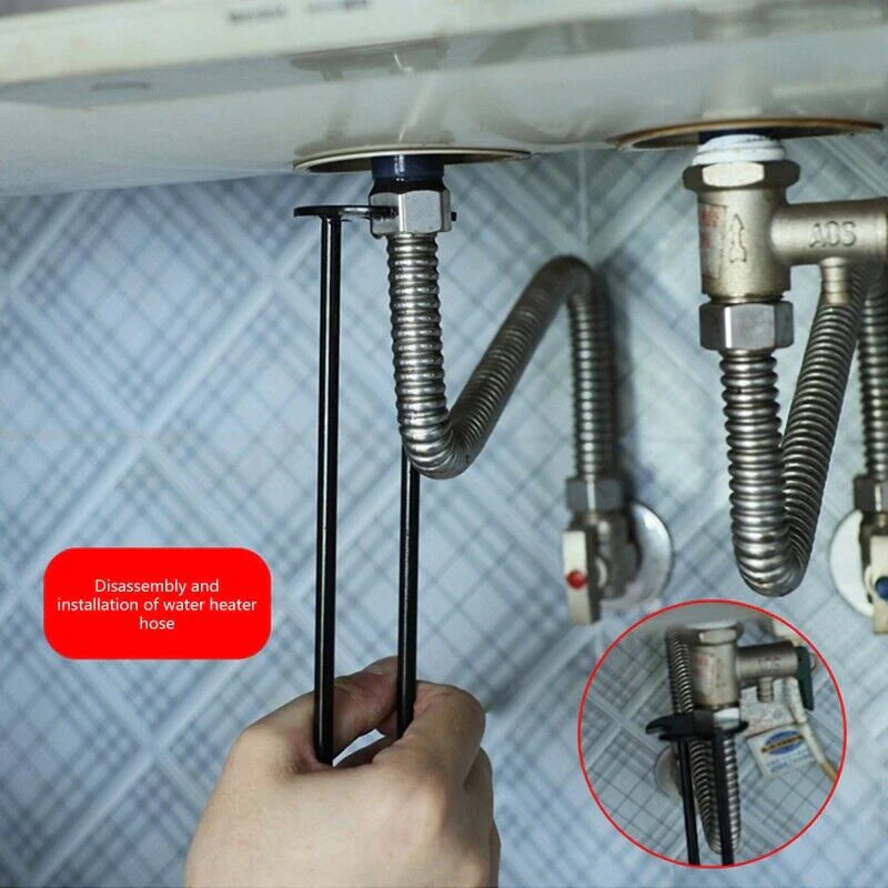 Swivel Basin Wrench – 360° Adjustable Head, Metal & 3-7 Bayonet Sizes for Plumbing