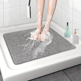Non-Slip Loofah Shower Mat – Quick-Drying PVC, 53×53cm & 2200 g/m² Density