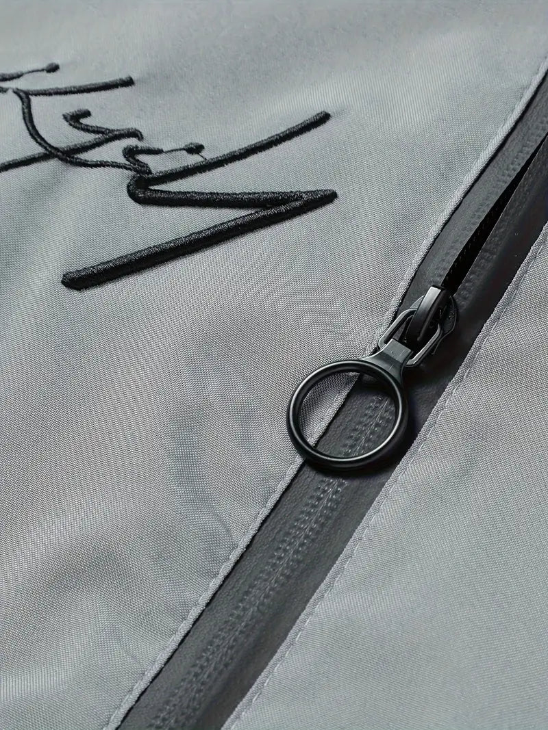 Finn Casual Men's Bomber Jacket with Embroidered Lettering - Stylish & Comfortable Outerwear