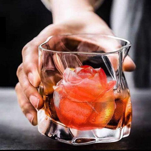 3D Rose Ice Cube Tray – Food-Grade Silicone, 6cm Cubes & 4 Cavities