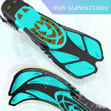 Adjustable Snorkel Fins – Short Blade, Open-Heel, Unisex S/M & L/XL