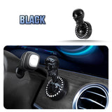Skull Start Button Cover – Aluminum Alloy, Rhinestone Detail & Adhesive Mount