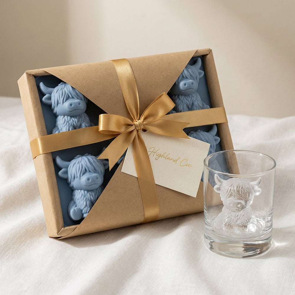 Highland Cow Ice Cube Tray – Silicone, 6 Cavities & BPA-Free